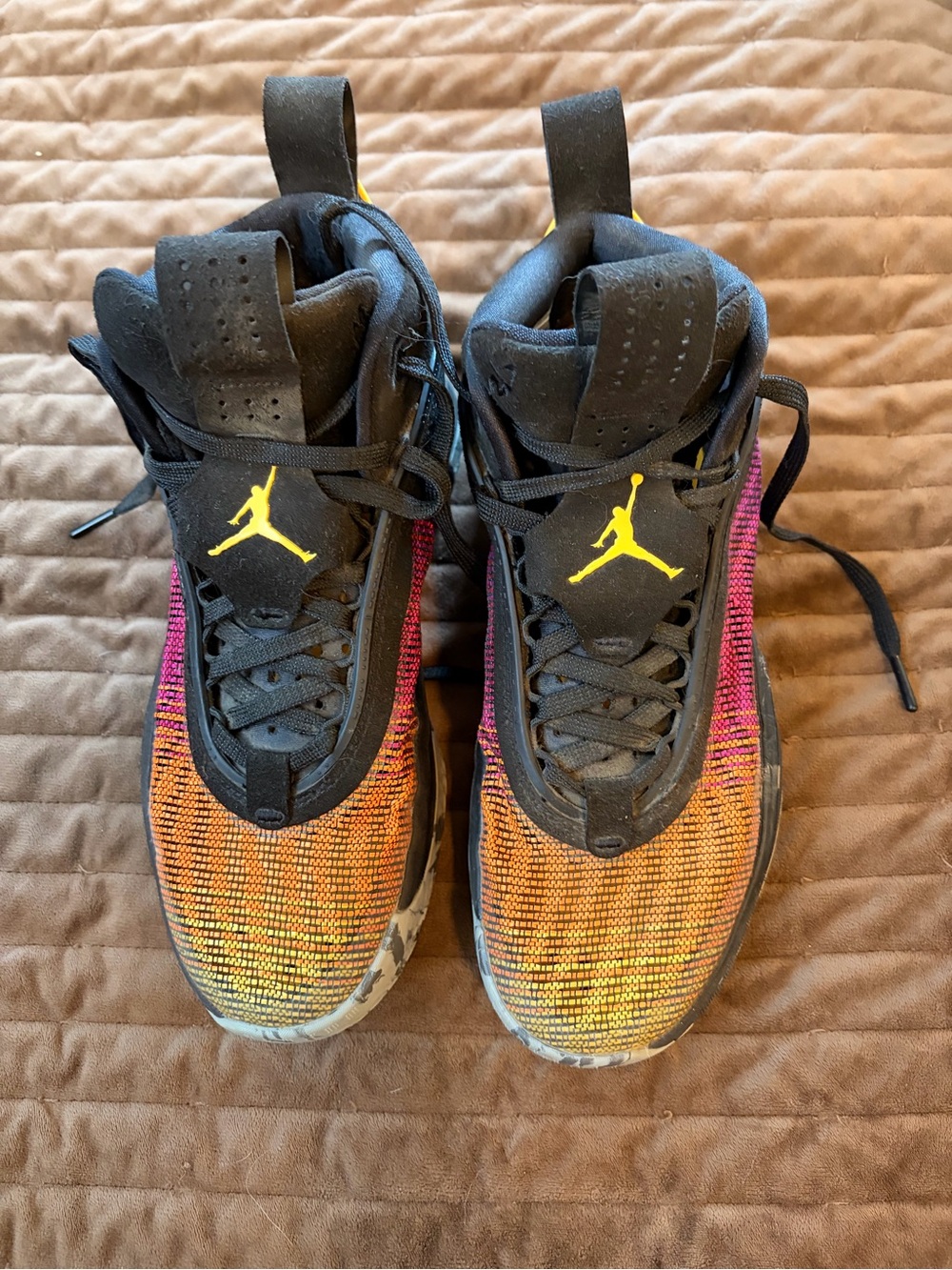 Jordan Mens Multicolor Knit Basketball Shoes